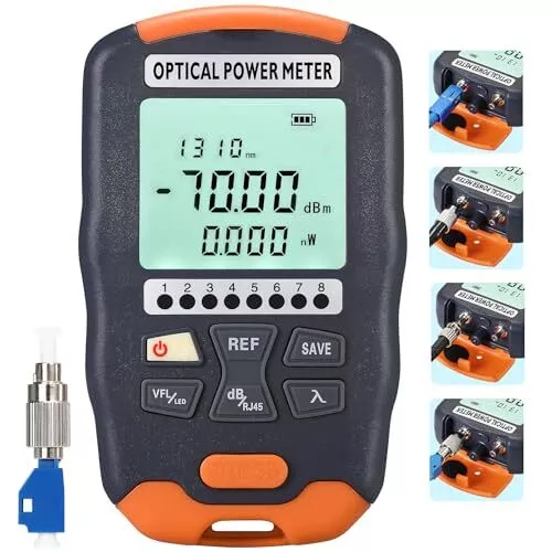 A-D70 4 in 1Fiber Optic Power Meter with 15MW Visual Fault Locator Optical Fi...