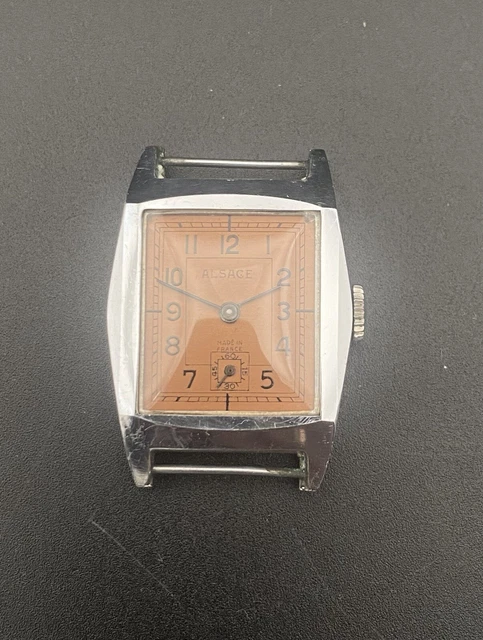 Montre Mécanique Vintage Nisus Style Art Déco Homme - À Réviser Ou Réparer - Occasion