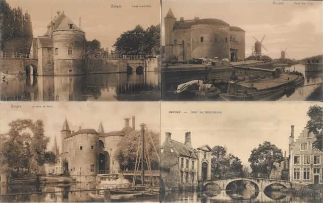 CPA - Lot 12 Cartes Postales - Bruges , Belgique .