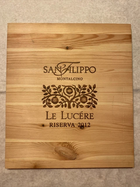 1 Panel de Madera de Vino Raro San Filippo Montalcino Vintage CAJA LATERAL 3/23 684