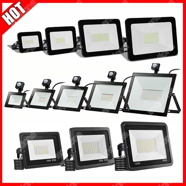 LED Fluter mit Bewegungsmelder Stecker SMD Außen Strahler Flutlicht Scheinwerfer
