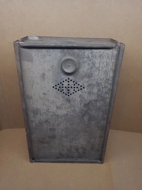 Vtg Hoosier style metal cabinet bread drawer w/sliding lid
