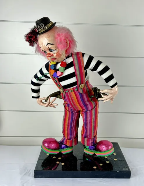 Large Handmade Creepy Clown 23” Artist Connie Niemann Pennywise Circus