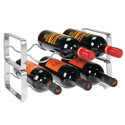 mDesign Set da 4 Portabottiglie Vino Elegante Porta Vino per la Cucina e la dispensa Crema/Beige Scaffale per Bottiglie di Acqua e Altre Bevande 