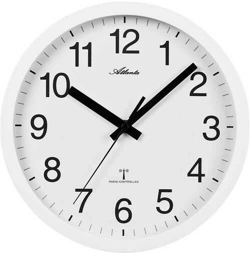 M horloge murale radio-pilotée moderne diamètre : 25 cm - Atlanta Mod