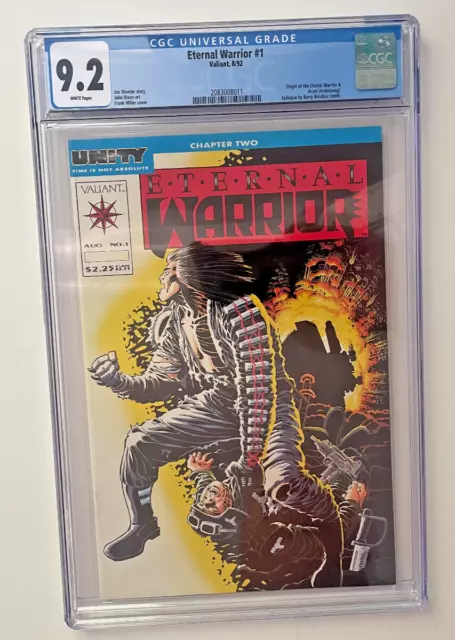 Eternal Warrior #1 CGC 9.2 Valiant Comic Book 1992 Jim Shooter Bob Layton Miller