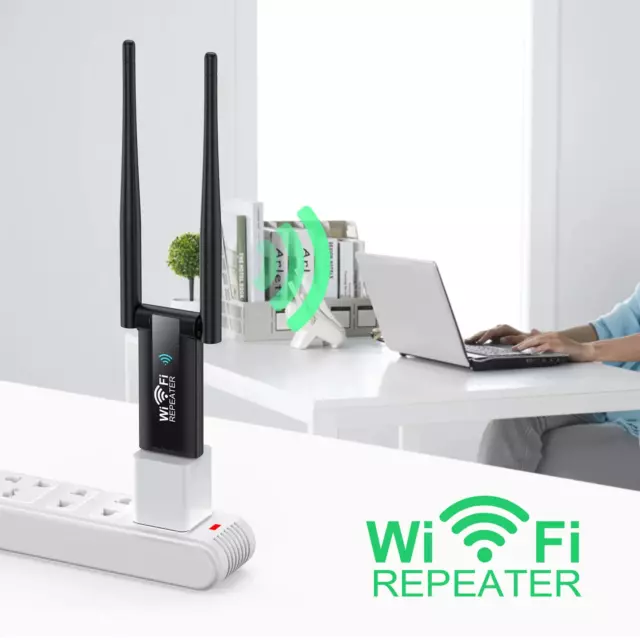 WiFi Range Extender Repeater Wireless Amplifier Router Signal Booster 300Mbps 3