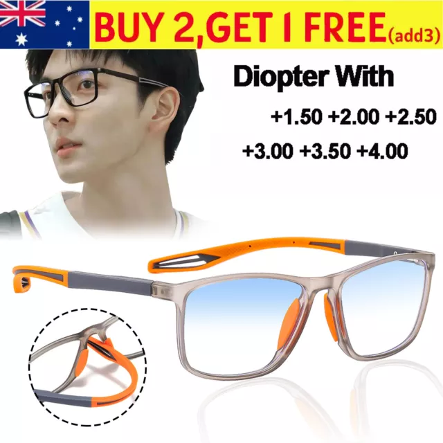 2024 Men's Sports Ultra-Light Anti-Blue Light Presbyopic Glasses Reading Glasses