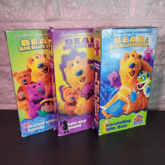 BEAR IN THE Big Blue House VHS Lot of 6 2001 Playhouse Disney Jim ...