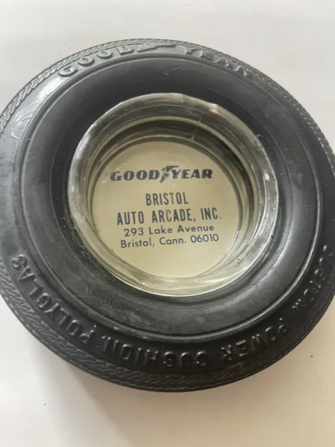 Vintage Good Year Bristol Auto Arcade Advertising Tire Ashtray D20