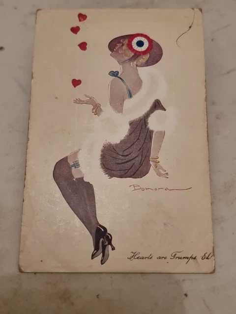 POSTCARD. GLAMOUR. BONORA. Artist Drawn. Vintage. 1918 EUR 10,88