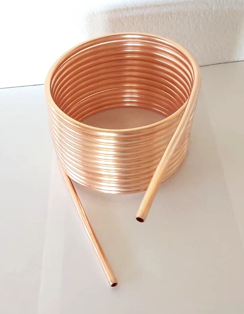 Spirale En Tube En Cuivre De 15 M 15 X 1 Mm Pour Tuyau De Poêle 150 Mm DN 150 Avec Un Diamètre Intérieur D'environ 154 Mm
