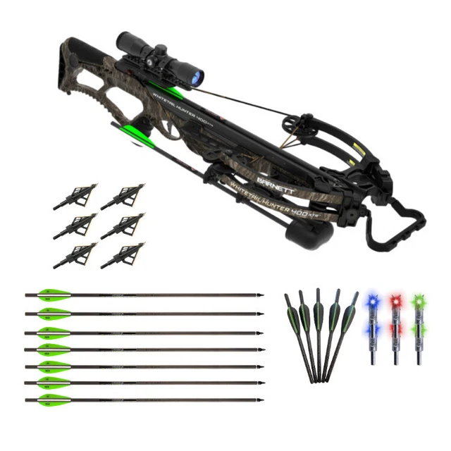 Barnett Crossbows Whitetail Hunter 400 XTR with Arrows and Accessories Bundle