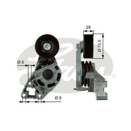 Galet tendeur de courroie d'accessoire Audi A2, Seat : Cordoba, Ibiza, Skoda