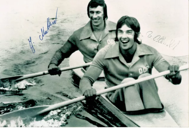 Autogramm Joachim Mattern original Olympiasieger 1976 Kanu Zweier-Kajak DDR
