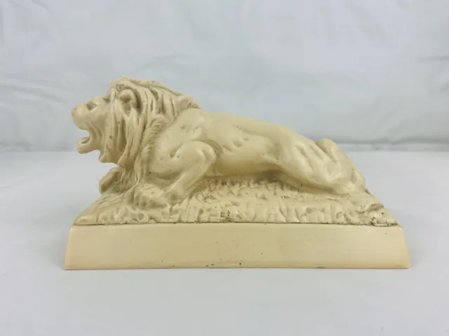 Vintage Carved Stalking Lion Figurine Paperweight Statue Heavy
