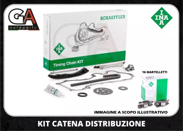 Kit catena distribuzione Punto 1.3 multijet Fiat con martelletti INA 8+16 pezzi
