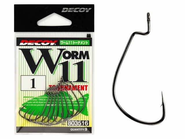 Hameçons Decoy Super Fine Worm - Taille 1/0 Et 2/0 - Lot De 9 - Neuf