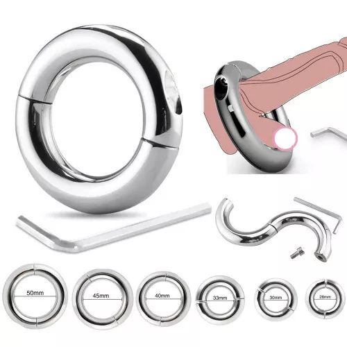 Edelstahl-Penis-Ring-Ball-Stretcher-Verzögerung-Metall-Cock-Ring-Hodensack-Ringe