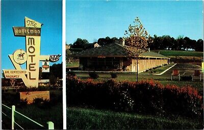 The Huntsman Motel Dual View Roanoke Virginia VA Unposted Postcard