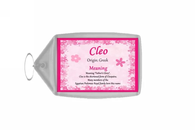 Cleo Personalised Name Meaning Keyring