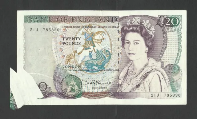 Somerset   £20   Fishtail   Error    Bank Of England   B351