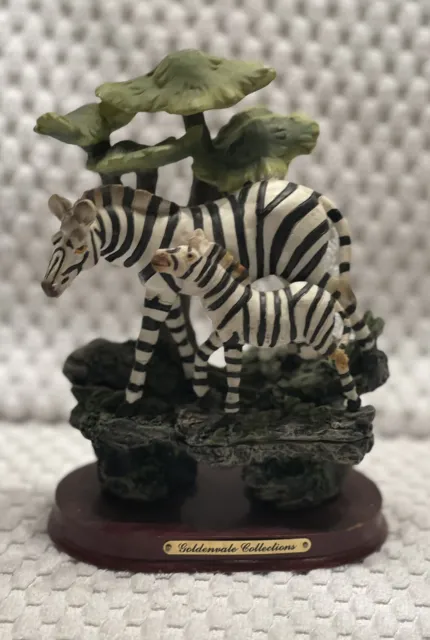 Goldenvale Collection Zebra Sculpture Figurine Excellent Condition