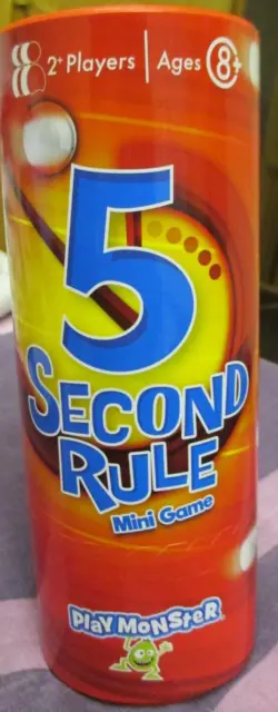 5 Second Rule Mini Game, 2 players, ages 8+, New