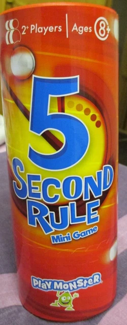 5 Second Rule Mini Game, 2 players, ages 8+, New