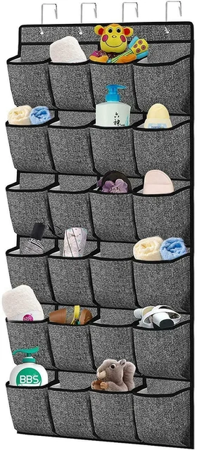 Shoe Organizer with 24 Mesh Pockets Hanging Rack Space Saving