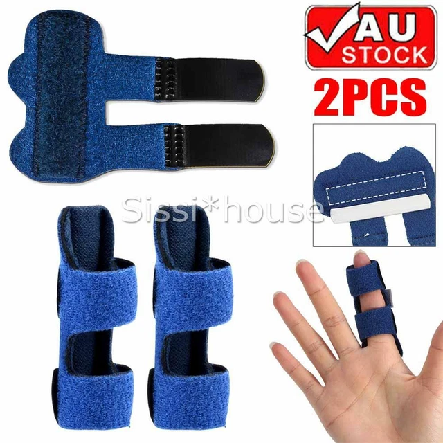 2x Trigger Mallet Finger Splint Brace Fracture Protector Support Adjustable Pain