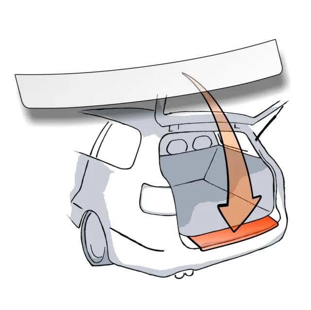 Passend für Skoda Octavia III Combi RS (5E) - Lackschutzfolie Ladekantenschutz