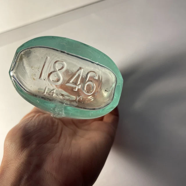 Vintage Embossed Glass Ponds Extract Bottle