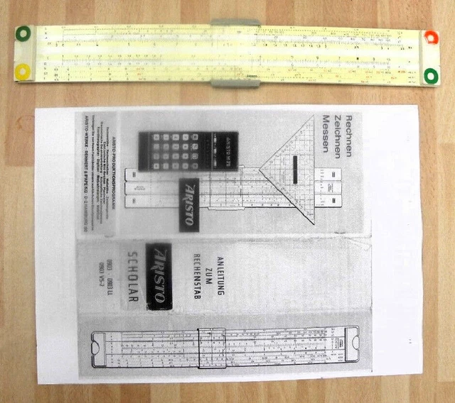 Rechenstab ARISTO SCHOLAR 0903 VS-2 Rechenschieber Rechenstab mit Beschreibung in ...