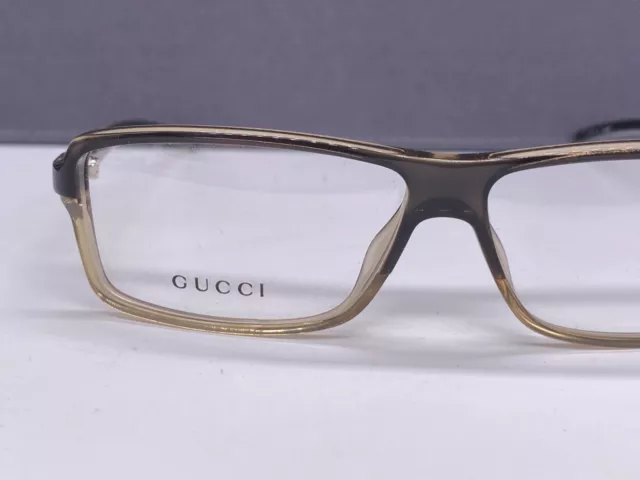 Gucci Brille Herren Damen Grau Braun Rechteckig Sport GG 1501