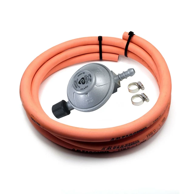 TANIASHOP Kit Regolatore 29/37 mbar Universale con Tubo Gas GPL/Butano TANIASHOP Kit Regolatore 29/37 mbar Universale con Tubo Gas GPL/Butano