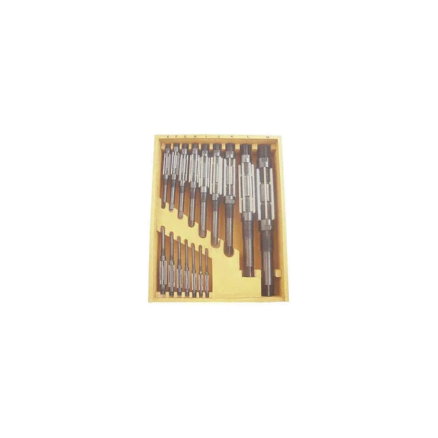 WESTWARD 4LGU5 Adj. Hand Reamer Set,16 Pcs