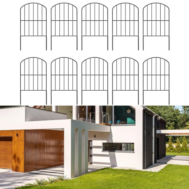 Lot De 5 Poteaux De Clôture Métal Vert (0,9m) Pour Jardin - Solides Et Durables