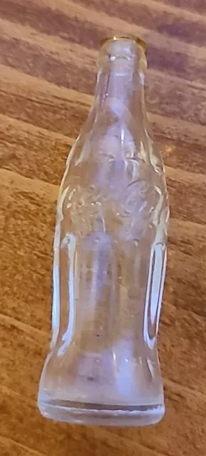 Vintage Coca-Cola Bottle Miniature Doll Clear Empty Plastic Pop Soda Faux Glass