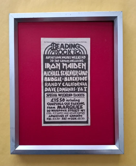 IRON MAIDEN READING Rock Festival 1982 Original Vintage Satin