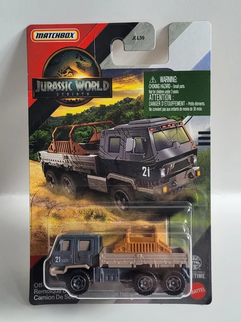 MATCHBOX 2025 JURASSIC World Rebirth Off-Road Rescue Rig Dark Gray $5. ...