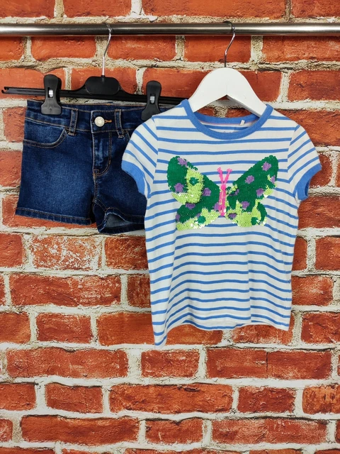 Girls Bundle Age 4-5 Years Boden Gap Denim Shorts Top T-Shirt Butterfly 110Cm