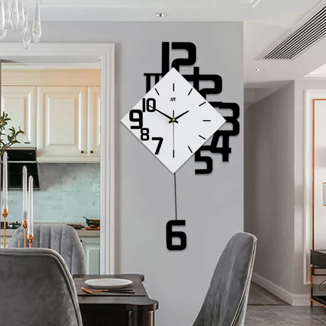 Nordic Wall Clock Swing Watch Modern Design Living Room Home Decor Clocks NEW