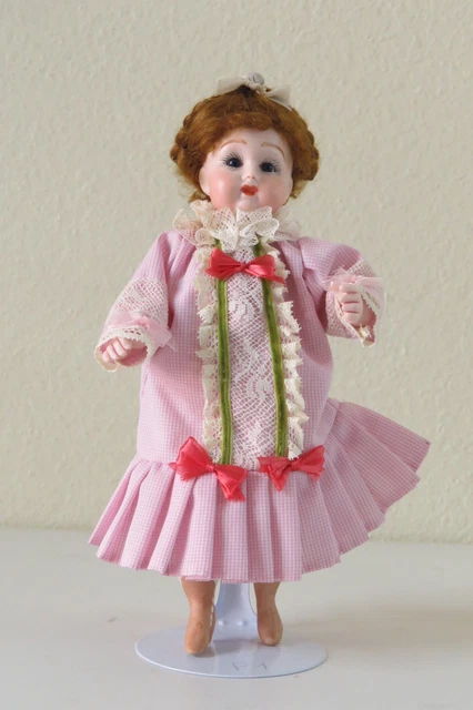 Poupée Mignonnette Reproduction Simon & Halbig - 15 Cm Bisque Yeux Verre