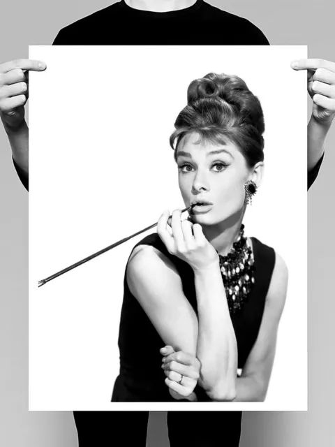 Audrey Hepburn Breakfast At Tiffany Fashion Art Poster Print. A3 A2 A1