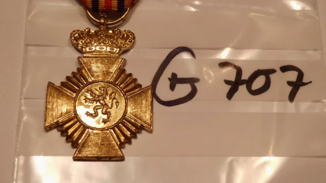 Orden Belgien Militär Verdienste golden mit Winkel (g707) 2