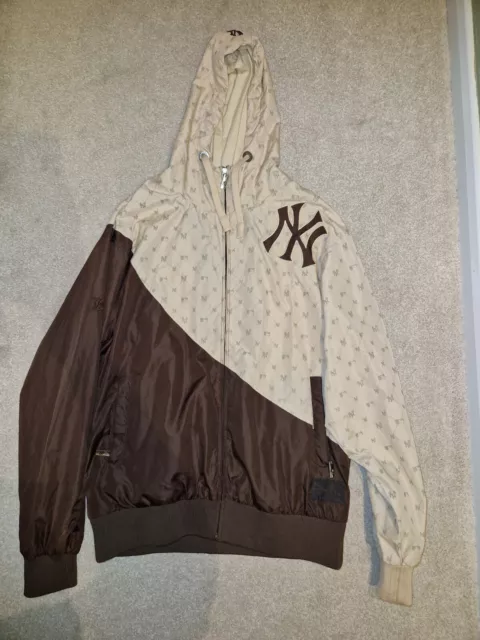 Vintage New York Yankees MLB Baseball Pro Player Windbreaker Jacket Majestic - M