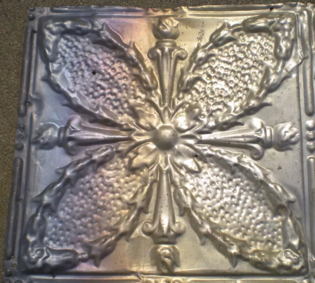 SALE Antique Victorian Gothic Ceiling Tin Torches Ancanthus Wreath Chic Fleur De
