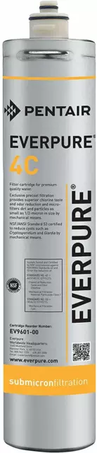 Cartuccia di ricambio per filtro acqua EVERPURE 4C, Filtra 11000 litri, 12 mesi