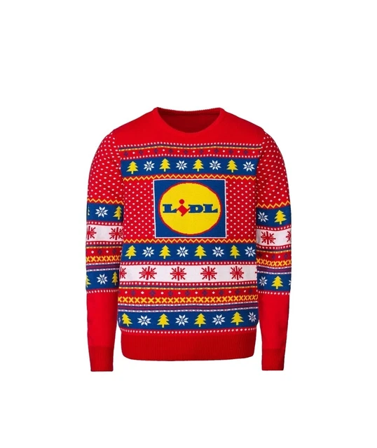 Pull De Noël Lidl - Taille XL - Multicolore En Acrylique - Édition Limitée Collector - Neuf Avec étiquettes